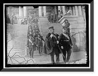 NEW YEAR'S RECEPTION AT WHITE HOUSE. GENERAL MILES, LEFT, AND GEN. WOOD, RIGHT FRONT, LEADING ARMY OFFICERS TO RECEPTION Classic, Antique Poster
