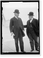 Historic Framed Print, FLINT, FRANK PUTNAM SENATOR FROM CALIFORNIA, 1905-1911. LEFT, WITH SENATOR THOMAS STAPLES MARTIN, OF VIRGINIA,  17-7/8" x 21-7/8"
