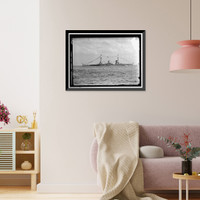 Historic Framed Print, GERMAN SQUADRON VISIT TO U.S. MOLTKE, GERMAN BATTLESHIP. IN HAMPTON ROADS - 2,  17-7/8" x 21-7/8"
