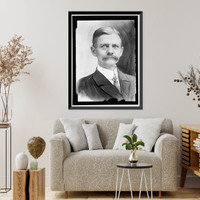 Historic Framed Print, MARSHALL, THOMAS RILEY. GOVERNOR OF INDIANA, 1909-1913; VICE PRESIDENT OF THE UNITED STATES, 1913-1921,  17-7/8" x 21-7/8"