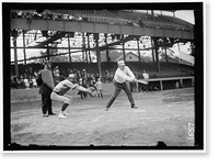 Historic Framed Print, BASEBALL, CONGRESSIONAL. AT BAT: RAUCH, GEORGE WASHINGTON, REP. FROM INDIANA, 1907-1917,  17-7/8" x 21-7/8"