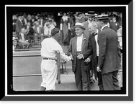 Historic Framed Print, BASEBALL, PROFESSIONAL. CHAMP CLARK SHAKING HANDS WITH CLARK GRIFFITH,  17-7/8" x 21-7/8"