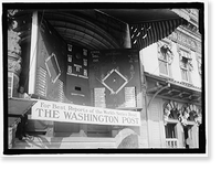 Historic Framed Print, [Washington Post sponsored bulletin board" for the 1912 Boston AL vs. New York NL World Series (baseball)]",  17-7/8" x 21-7/8"