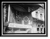 Historic Framed Print, [Washington Post sponsored bulletin board" for the 1912 Boston AL vs. New York NL World Series (baseball)]",  17-7/8" x 21-7/8"