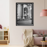 Historic Framed Print, UNION STATION UNDER CONSTRUCTION,  17-7/8" x 21-7/8"