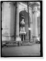 Historic Framed Print, UNION STATION UNDER CONSTRUCTION,  17-7/8" x 21-7/8"