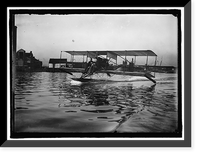 Historic Framed Print, ELLYSON, THEODORE C. LIEUT. U.S.N. TESTING SEAPLANE ON POTOMAC - 4,  17-7/8" x 21-7/8"