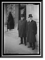Historic Framed Print, McGOVERN, FRANCIS E. GOVERNOR OF WISCONSIN, 1911-1915. RIGHT, WITH GOV. CAREY OF ILLINOIS,  17-7/8" x 21-7/8"