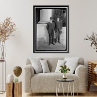 Historic Framed Print, HADLEY, HERBERT SPENCER. GOVERNOR OF MISSOURI, 1909-1913. RIGHT, WITH GOV. MORRIS OF MONTANA,  17-7/8" x 21-7/8"