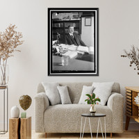 Historic Framed Print, MOORE, EDWARD B. COMMISSIONER OF PATENTS. AT DESK - 3,  17-7/8" x 21-7/8"