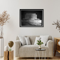 Historic Framed Print, LINCOLN MEMORIAL. ARCHITECT'S DRAWING FOR PROPOSED MEMORIAL; PLAN SELECTED,  17-7/8" x 21-7/8"