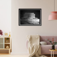 Historic Framed Print, LINCOLN MEMORIAL. ARCHITECT'S DRAWING FOR PROPOSED MEMORIAL; PLAN SELECTED,  17-7/8" x 21-7/8"