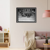 Historic Framed Print, COTTON GROWERS ON CAPITOL STEPS. CONGRESSMAN TOM HEFLIN OF ALABAMA, FRONT CENTER,  17-7/8" x 21-7/8"