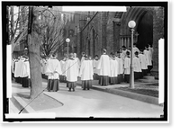 SAINT THOMAS P.E. CHURCH. CONSECRATION SERVICES. 2ND FROM LEFT, REV. DR. GEORGE W. ATKINSON; 3RD, REV. CHARLES T. WARNER; 4TH, REV. JOSEPH E. Classic, Historic Print