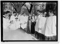SAINT THOMAS P.E. CHURCH. CONSECRATION SERVICES. 2ND FROM LEFT, REV. DR. GEORGE W. ATKINSON; 3RD, REV. CHARLES T. WARNER; 4TH, REV. JOSEPH E. - 2 Classic, Vintage Poster