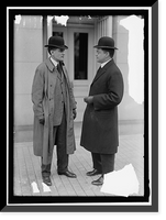 Historic Framed Print, HEINL, ROBERT D. NEWSPAPER CORRESPONDENT. LEFT, WITH F.W. TAYLOR, SECRETARY TO MacVEAGH - 2,  17-7/8" x 21-7/8"