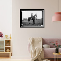 Historic Framed Print, WOMAN SUFFRAGE. MRS. BURLESON, GRAND MARSHALL,  17-7/8" x 21-7/8"