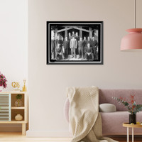 Historic Framed Print, PRINCETON UNIVERSITY STUDENTS WITH WOODROW WILSON,  17-7/8" x 21-7/8"