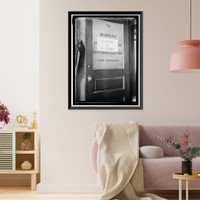 LABOR, DEPT. OF. SIGN ON DOOR FOR NEWLY CREATED OFFICE OF SEC. OF LABOR, Vintage Wall Art
