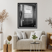 LABOR, DEPT. OF. SIGN ON DOOR FOR NEWLY CREATED OFFICE OF SEC. OF LABOR, Vintage Wall Art