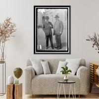 Historic Framed Print, ASWELL, JAMES BENJAMIN. REP. FROM LOUISIANA, 1913-, RIGHT, WITH REP. LAZARO OF LA.,  17-7/8" x 21-7/8"