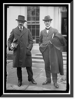 Historic Framed Print, FRIEDMAN, DR. FREDERICK F., L., WITH DR. HUNDT, HIS SECRETARY,  17-7/8" x 21-7/8"