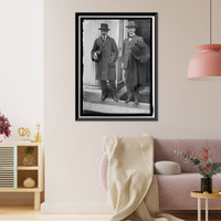 Historic Framed Print, FRIEDMAN, DR. FREDERICK F., L., WITH DR. HUNDT, HIS SECRETARY - 2,  17-7/8" x 21-7/8"