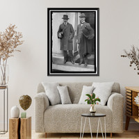 Historic Framed Print, FRIEDMAN, DR. FREDERICK F., L., WITH DR. HUNDT, HIS SECRETARY - 2,  17-7/8" x 21-7/8"