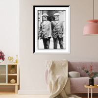 Historic Framed Print, W.E.D. Stokes standing to right of unidentified man,  17-7/8" x 21-7/8"