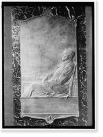 LANGLEY, SAMUEL PIERPONT. SECRETARY, SMITHSONIAN INSTITUTE. MEMORIAL TABLET IN ENTRANCE OF SMITHSONIAN, Antique Print