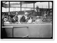 Historic Framed Print, BASEBALL, AMATEUR AND COLLEGE. WATCHING GAME BETWEEN METROPOLITAN AND CHEVY CHASE CLUBS: ALEX HAGNER; MISS BELLE HAGNER; MISS MAITLAND MARSHALL; MISSES ELEANOR & JESSIE WILSON,  17-7/8" x 21-7/8"