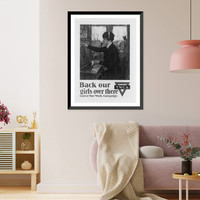Back our girls over there United War Work Campaign.Clarence F. Underwood, Vintage Poster
