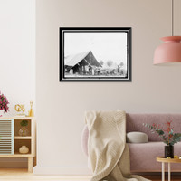 Historic Framed Print, COLONIAL RIFLES. REUNION OF G.A.R. AND CONFEDERATE VETERANS WHO HAD FOUGHT AT GETTYSBURG, ON THE BATTLEFIELD,  17-7/8" x 21-7/8"