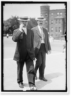 Historic Framed Print, HOLLIS, HENRY F. SENATOR FROM NEW HAMPSHIRE, 1913-1919. RIGHT, WITH SENATOR SAULSBURY,  17-7/8" x 21-7/8"