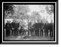 Historic Framed Print, EASTERN YACHT CLUB. PRESIDENT WILSON PRESENTING CLUB CUP TO OWNER OF YACHT 'ELLEN' WHO WON RACE OFF MARBLEHEAD, MASS.,  17-7/8" x 21-7/8"