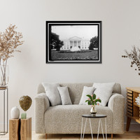 Historic Framed Print, WHITE HOUSE NORTH SIDE,  17-7/8" x 21-7/8"