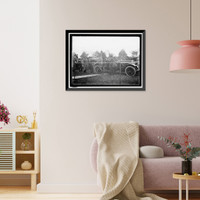 Historic Framed Print, CAVALRY REVIEW BY PRESIDENT WILSON,  17-7/8" x 21-7/8"