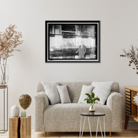 Historic Framed Print, DANIELS, JOSEPHUS. SECRETARY OF THE NAVY, 1913-1921. WITH MODEL OF U.S.S. NEW YORK - 2,  17-7/8" x 21-7/8"