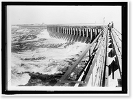 Historic Framed Print, MINIDOKA PROJECT. U.S. RECLAMATION BUREAU. MINIDOKA DAM, ONE MILE LONG. POWER PLANTIN DISTANCE, MINIDOKA, IDAHO,  17-7/8" x 21-7/8"