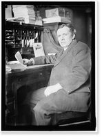 LEWIS, DAVID JOHN. REP. FROM MARYLAND, 1911-1917; U.S. TARIFF COMMN, 1919-1925. AT DESK, Antique Wall Art