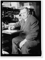 LEWIS, DAVID JOHN. REP. FROM MARYLAND, 1911- 917; U.S. TARIFF COMMN, 1919-1925. AT DESK, Historic Print