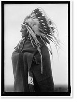 Historic Framed Print, LAZY BOY. INDIAN CHIEF,  17-7/8" x 21-7/8" Historic Framed Print, LAZY BOY. INDIAN CHIEF,  17-7/8" x 21-7/8"