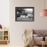 Historic Framed Print, NATIONAL AERO COAST PATROL COMMN. CURTISS HYDROAEROPLANE OR FLYING BOAT EXHIBITED NEAR HOUSE OFFICE BUILDING. RIPLEY BOWMAN,  17-7/8" x 21-7/8"