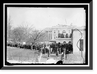 Historic Framed Print, WOMAN SUFFRAGE. AT WHITE HOUSE WITH BANNERS - 4,  17-7/8" x 21-7/8"