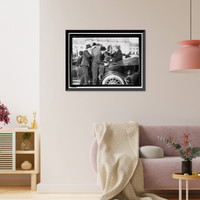 Historic Framed Print, McDEVITT, 'BUTCH'. 'CONGRESSMAN FOR A DAY' FROM PENNSYLVANIA. IN AUTO,  17-7/8" x 21-7/8"