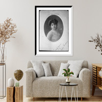 Historic Framed Print, Sadie Julia Gompers, oval portrait,  17-7/8" x 21-7/8"