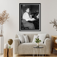 SHELDON, MISS CAROLYN B. AT DESK - 4, Antique Poster