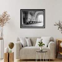 Historic Framed Print, FEDERAL TAXICAB. CABS AT UNION STATION - 3,  17-7/8" x 21-7/8"