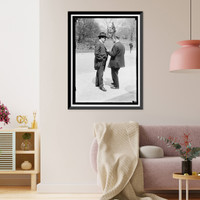 Historic Framed Print, BURNS, WILLIAM J. DETECTIVE. LEFT, WITH JACK WHEELER,  17-7/8" x 21-7/8"