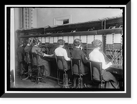 Historic Framed Print, TELEPHONE OPERATORS,  17-7/8" x 21-7/8"